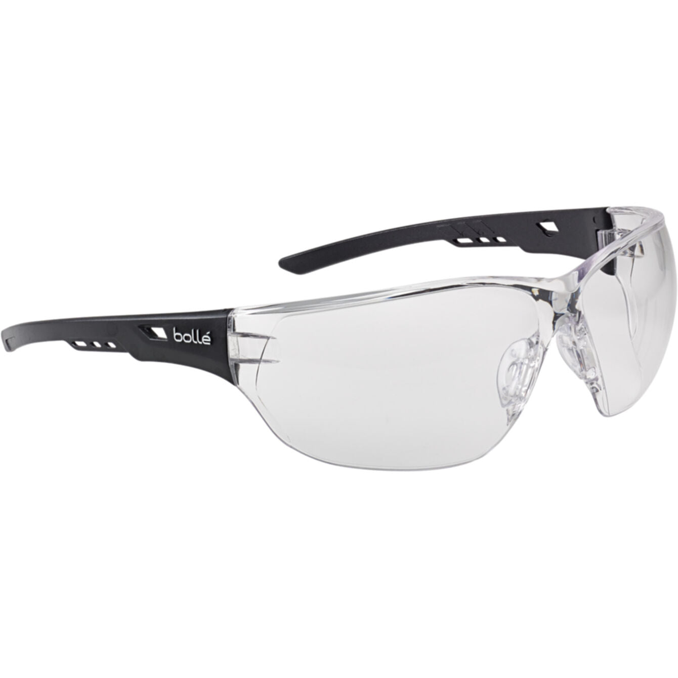 Bolle Safety Ness Black Temple As/Af Clear Lens - Cord Included-(NESSPSI)