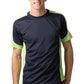 Be Seen-Be Seen Men's Short Sleeve T-shirt With Contrast 1st( 8 Color )-Navy-Lime-White / XS-Uniform Wholesalers - 6