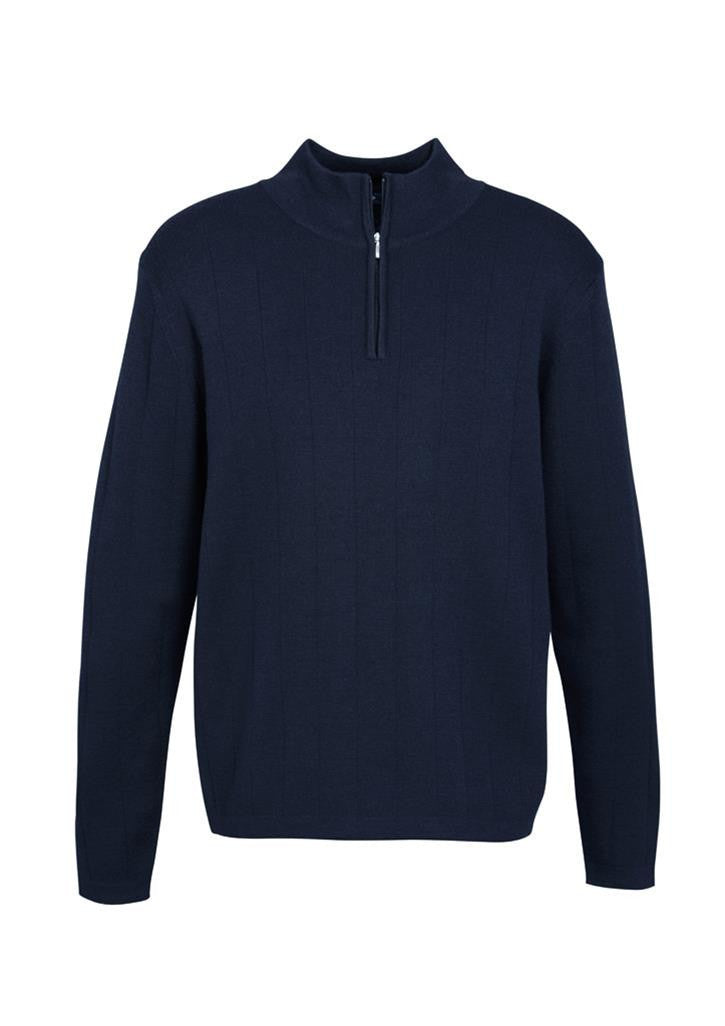 Biz Collection-Biz Collection Mens 80/20 Wool-Rich Pullover-Navy / XS-Uniform Wholesalers - 3