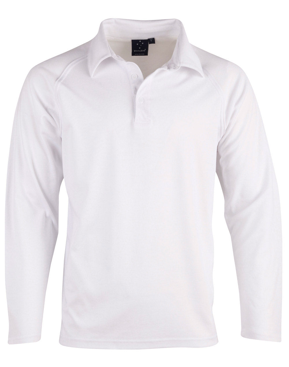 Winning Spirit Kids long sleeve mesh knit cricket polo (PS29KL)