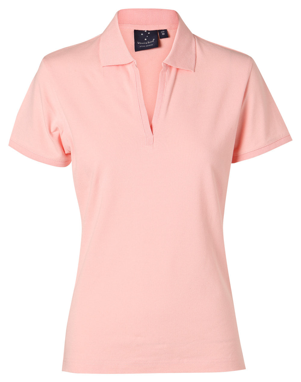 Winning Spirit Ladies' Short Sleeve Cotton/Elastane Polo 1st (8 colour)-(PS40)