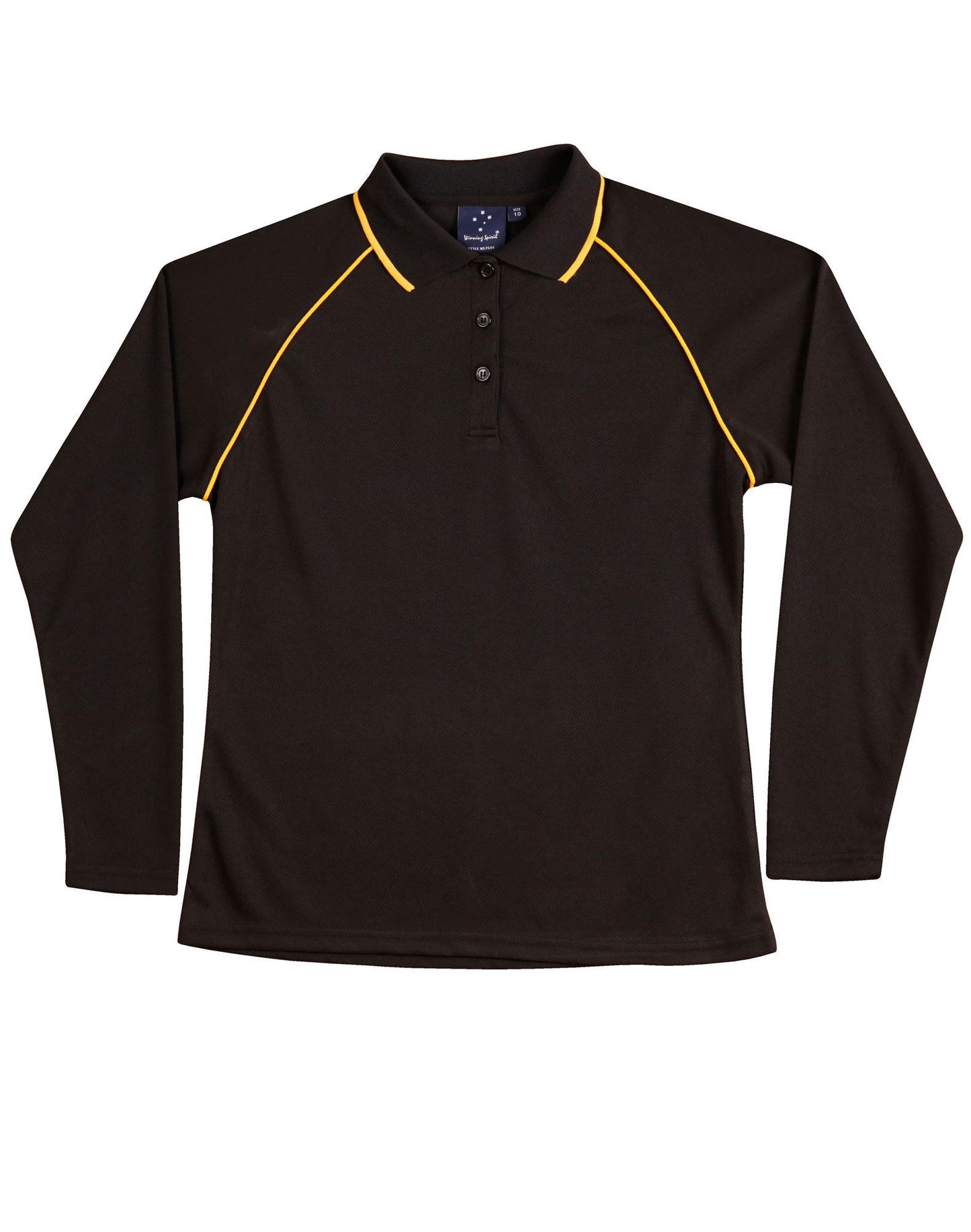 Winning Spirit Ladies' CoolDry® Raglan Long Sleeve Contrast Polo-(PS44)