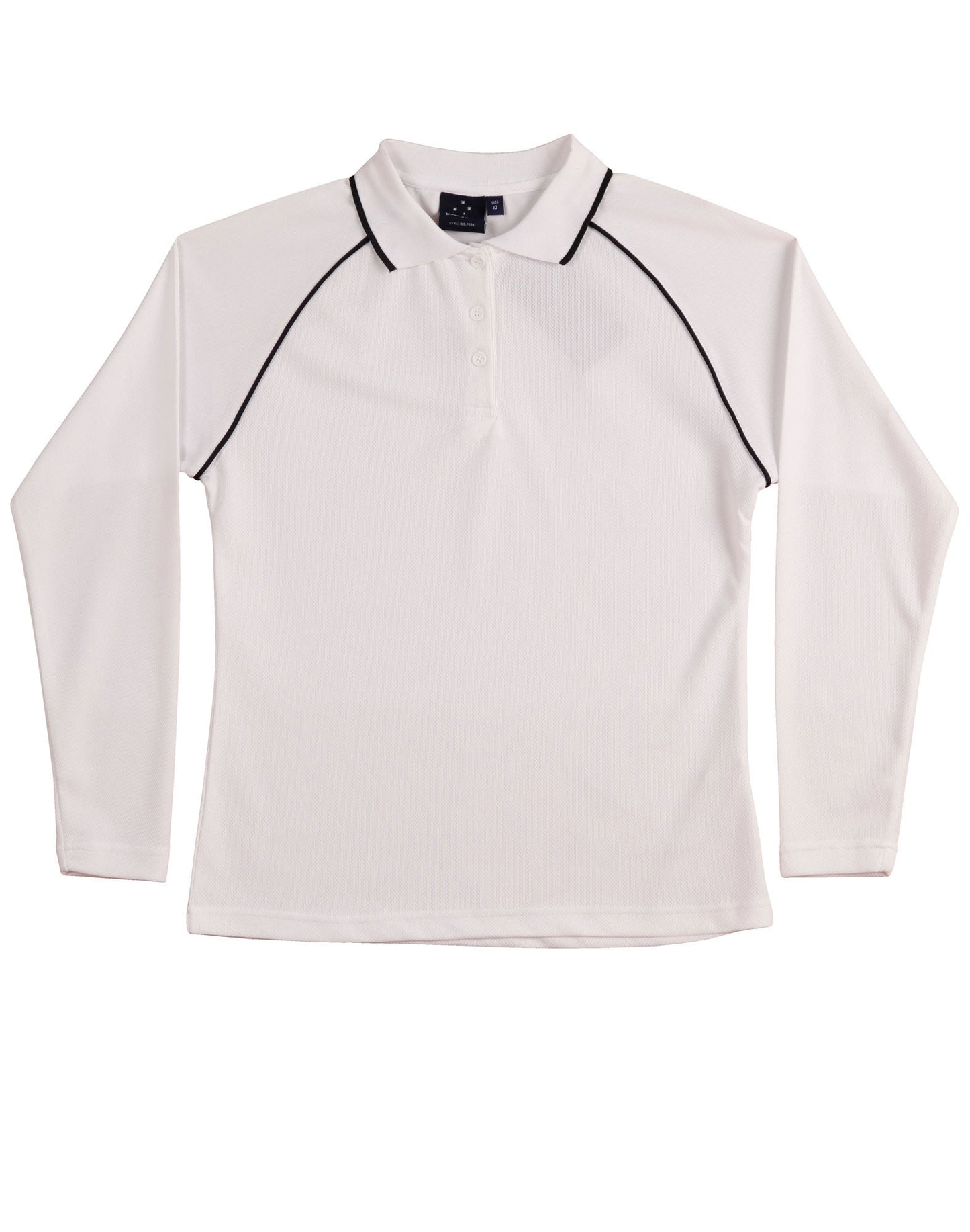 Winning Spirit Ladies' CoolDry® Raglan Long Sleeve Contrast Polo-(PS44)