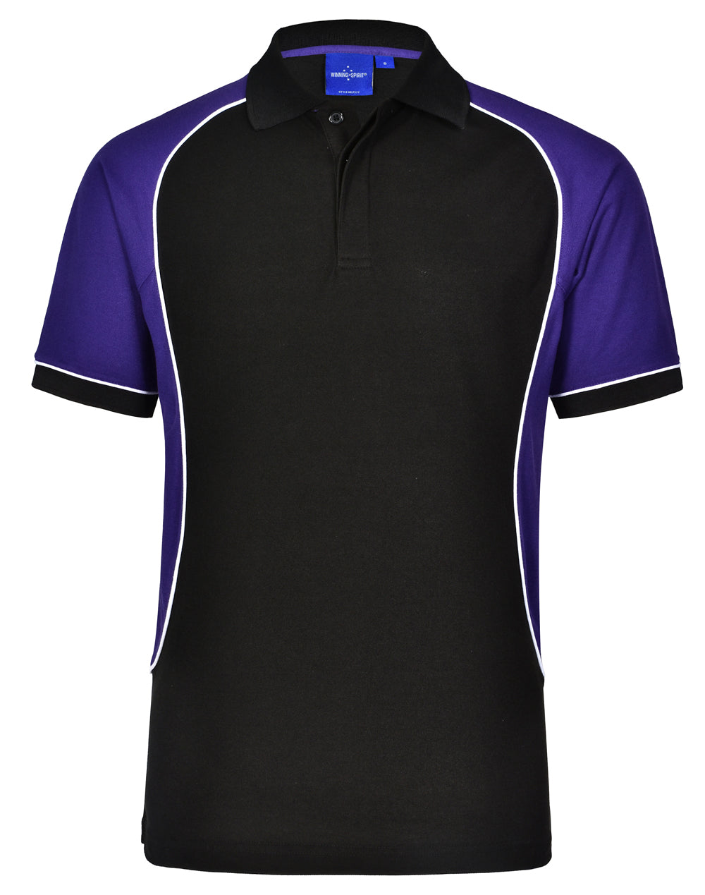 Winning Spirit Kid's TrueDry® Tri-colour Short Sleeve Pique Polo-(PS77K)