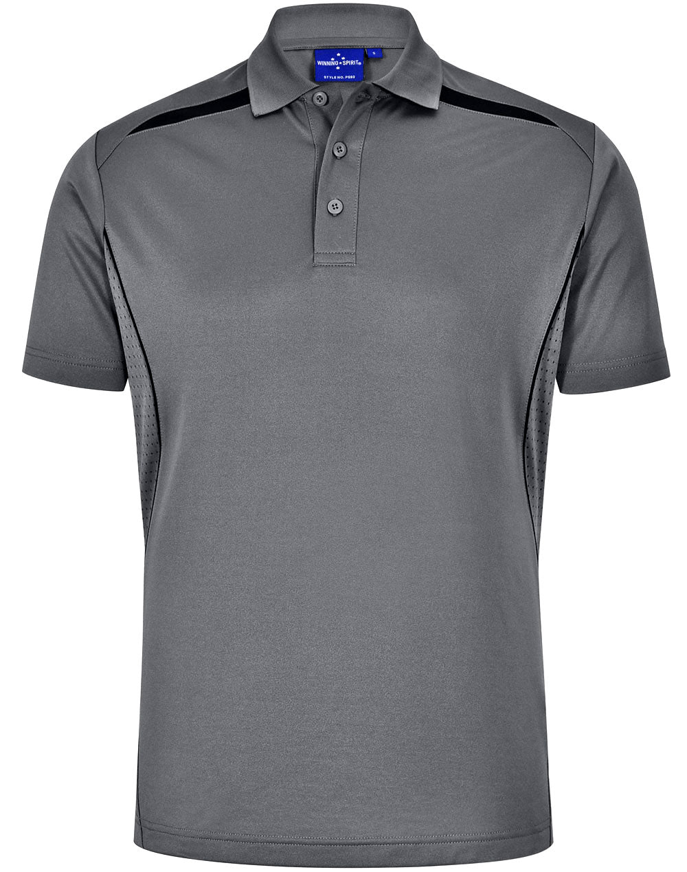 Winning Spirit Mens Sustainable Poly/Cotton Contrast SS Polo 1st (10 colour)-(PS93)