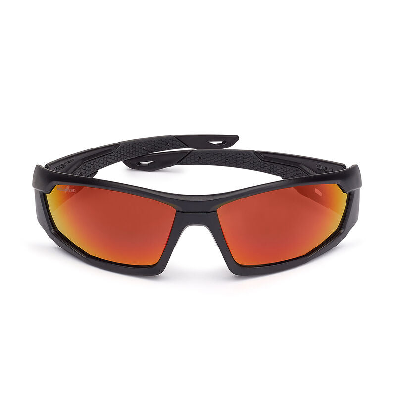 Bolle Safety Mercuro Grey / Black Temples Fire Flash (Red Flash) Polarised Lens - Soft Drawstring Pouch - (PSSMERCP09)