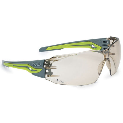 Bolle Safety Silex+ Small Platinum Asaf Copper (Csp) Lens Grey/Lime Temples - (PSSSILPC092) (10 Pack)