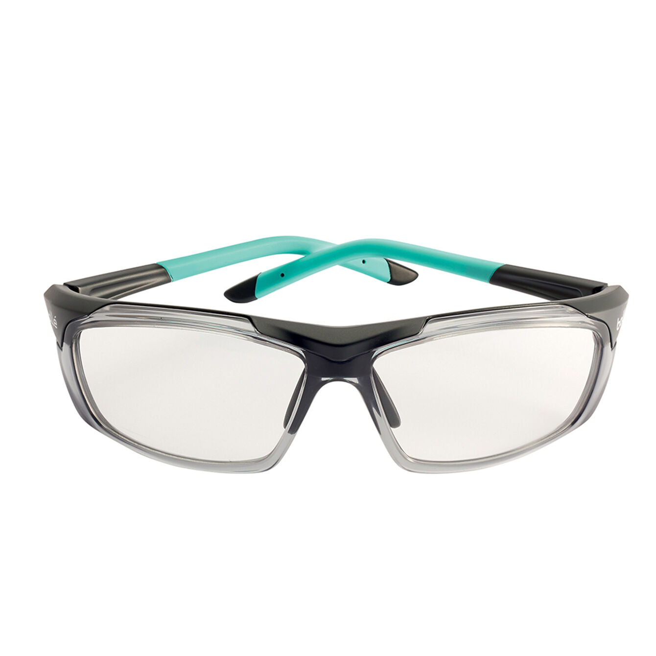 Bolle Safety HARPER Turquoise / Black Frame with Clear "Blue Light Protective" PC Lens-(PXFHARP208)