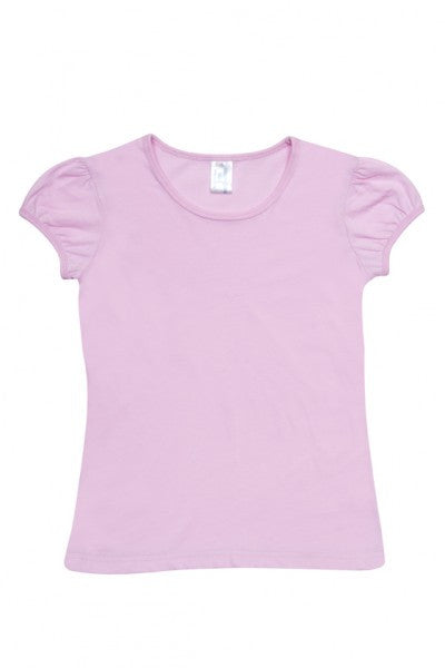 Ramo-Ramo Girls Short Puff Sleeve Tee-Pink / 0-Uniform Wholesalers - 9