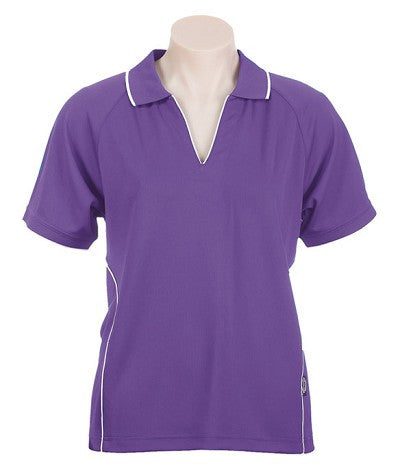 Australian Spirit-Aus Spirt Senator Lady Polo 1st ( 8 Colour )-8 / Purple/White-Uniform Wholesalers - 9