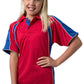 Be Seen-Be Seen Kids Polo Shirt With Contrast Sleeve Edge Piping-Red-Royal-White / 6-Uniform Wholesalers - 14