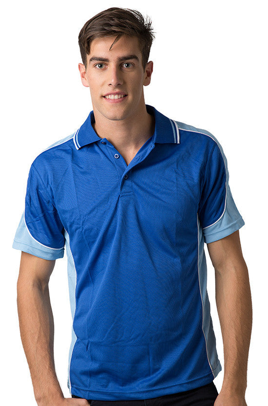 Be Seen-Be Seen Men's Polo Shirt With Striped Collar  6th( 8 Color )-Royal-Sky-White / XS-Uniform Wholesalers - 6