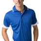 Be Seen-Be Seen Men's Polo Shirt With Striped Collar  6th( 8 Color )-Royal-White-White / XS-Uniform Wholesalers - 7