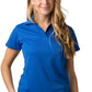Be Seen-Be Seen Ladies Plain Polo Shirt With Herringbone Tape At Neck-Royal / 8-Uniform Wholesalers - 10