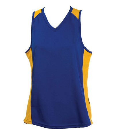 Australian Spirit-Aus Spirt Olympikool Ladies Singlet 2nd ( 9 Colour )-Royal/Gold / 8-Uniform Wholesalers - 8