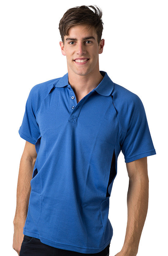 Be Seen-Be Seen Men's Polo Shirt With Contrast Piping-Royal / XS-Uniform Wholesalers - 11