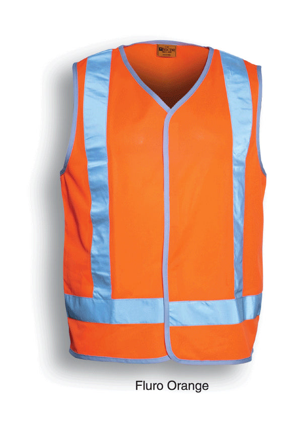 Bocini Hi-Vis Vest With Reflective Tape-(SJ0322)