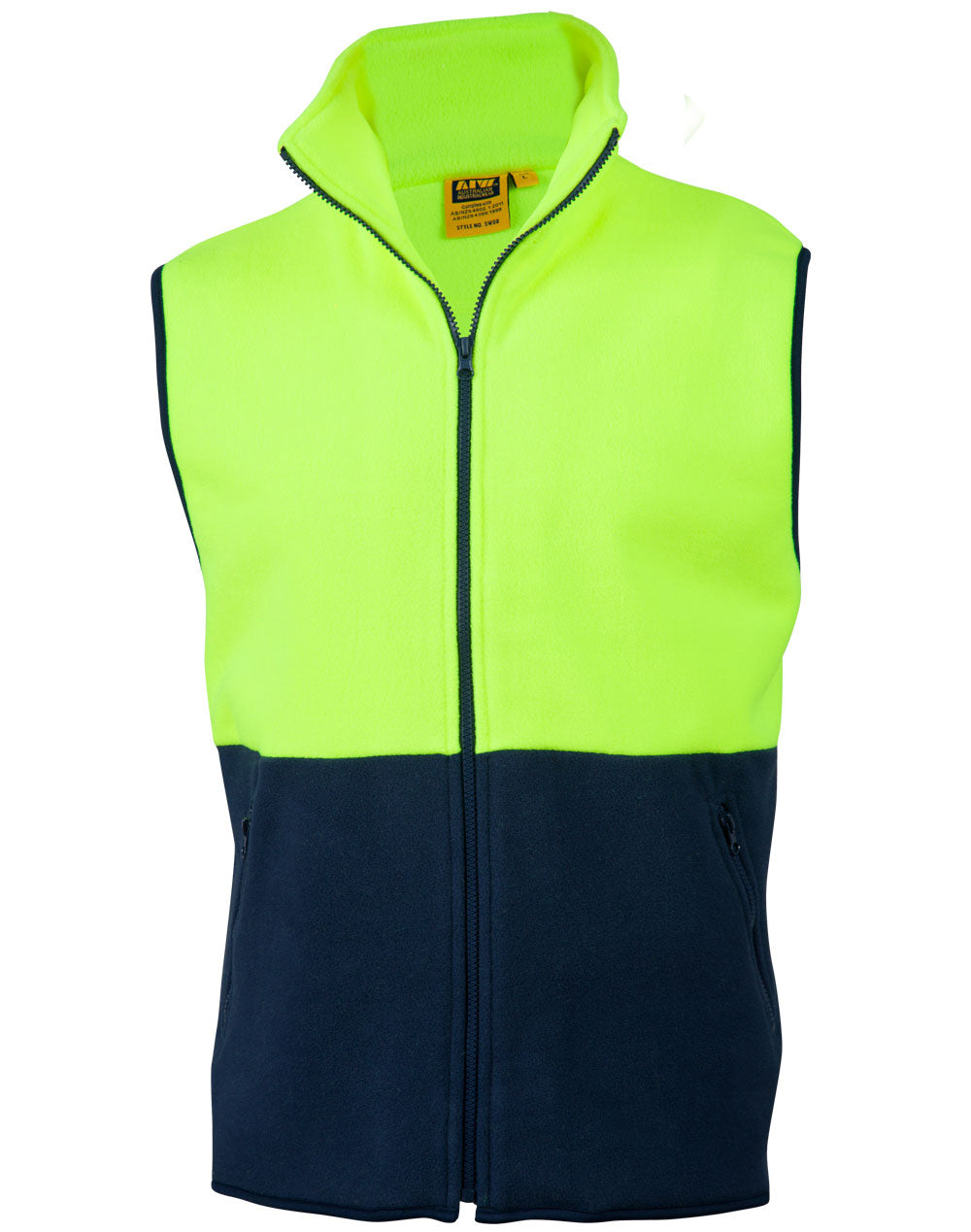 Winning Spirit Hi-Vis 2 Tone Zip Front Safety Vest (SW08)