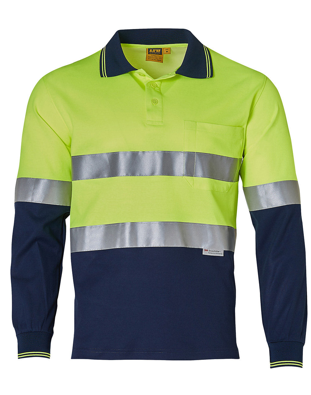 Winning Spirit Men's TrueDry® Safety Long Sleeves Polo-(SW21A)