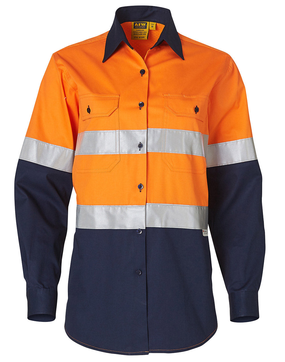 Winning Spirit Womens Long Sleeve Safety Shirt-(SW65)