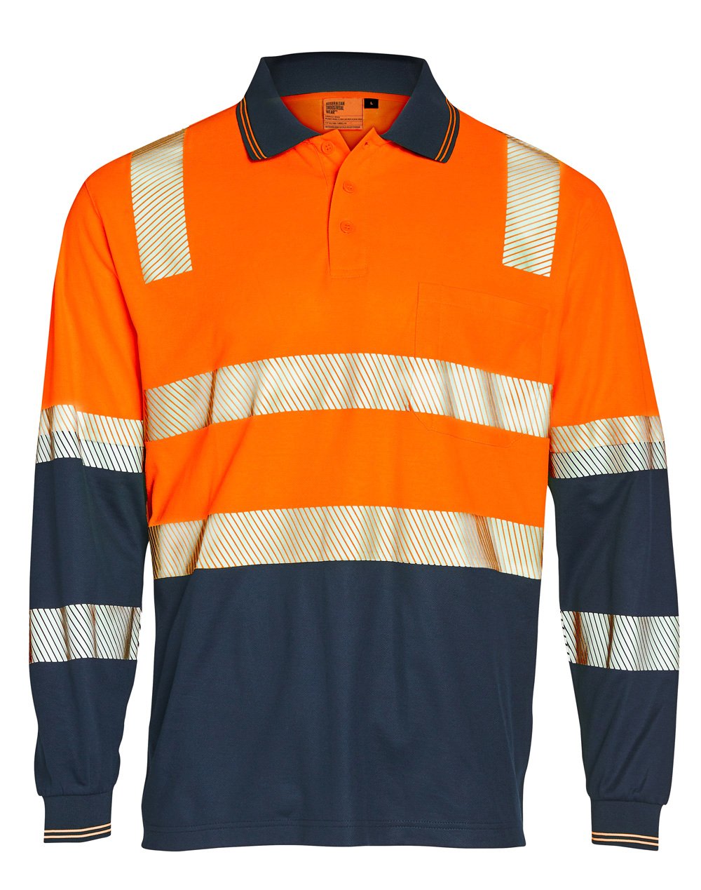 Winning Spirit Truedry® Biomotion Segmented Ls Safety Polo (Unisex)- (SW74)