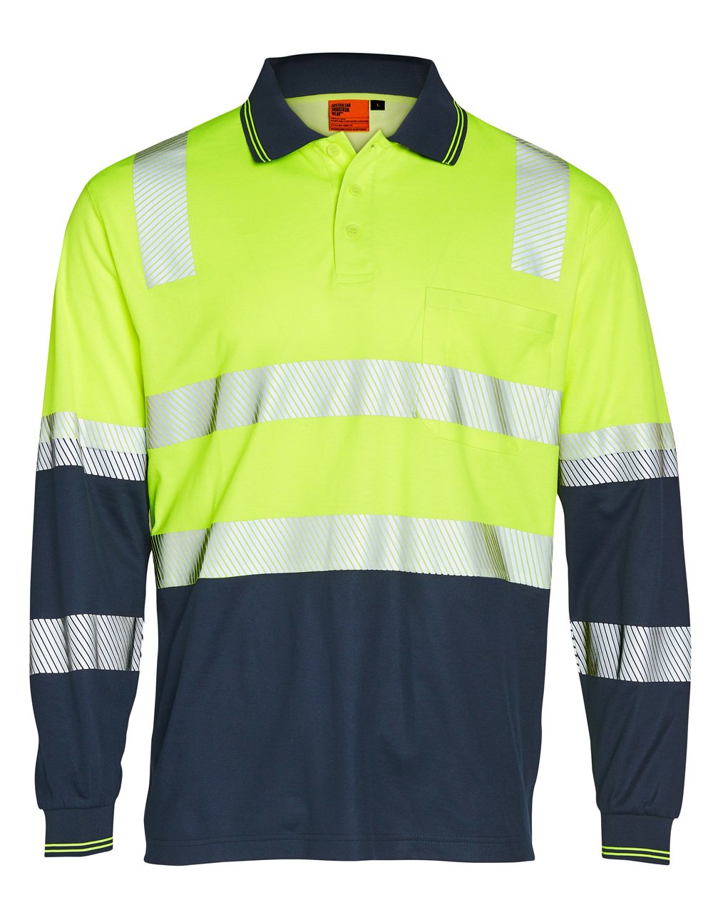 Winning Spirit Truedry® Biomotion Segmented Ls Safety Polo (Unisex)- (SW74)