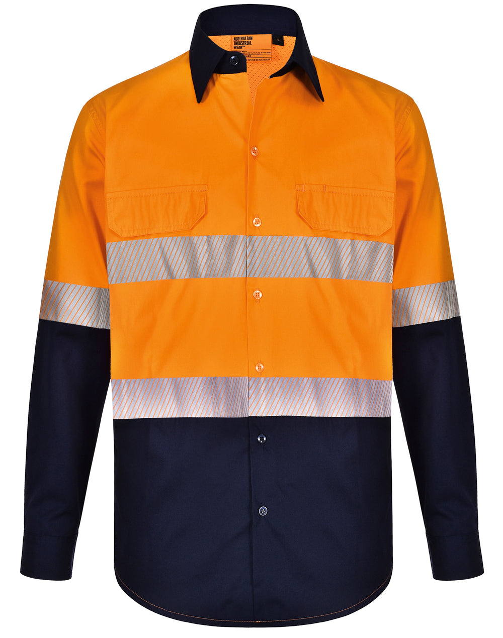 Winning Spirit Unisex HI VIS Cool-Breeze Safety LS Shirt (SEGMENTED TAPE) (SW83)