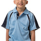 Be Seen-Be Seen Kids Polo Shirt With Contrast Sleeve Edge Piping-Sky-Navy-White / 6-Uniform Wholesalers - 16