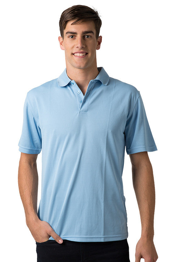 Be Seen-Be Seen Men's Plain Polo Shirt-Sky / S-Uniform Wholesalers - 10