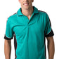 Be Seen-Be Seen Men's Polo Shirt With Striped Collar  6th( 8 Color )-Teal-Black-White / XS-Uniform Wholesalers - 1