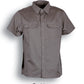 Bocini Cotton Drill Work Shirt-Short Sleeves-(WS0679)