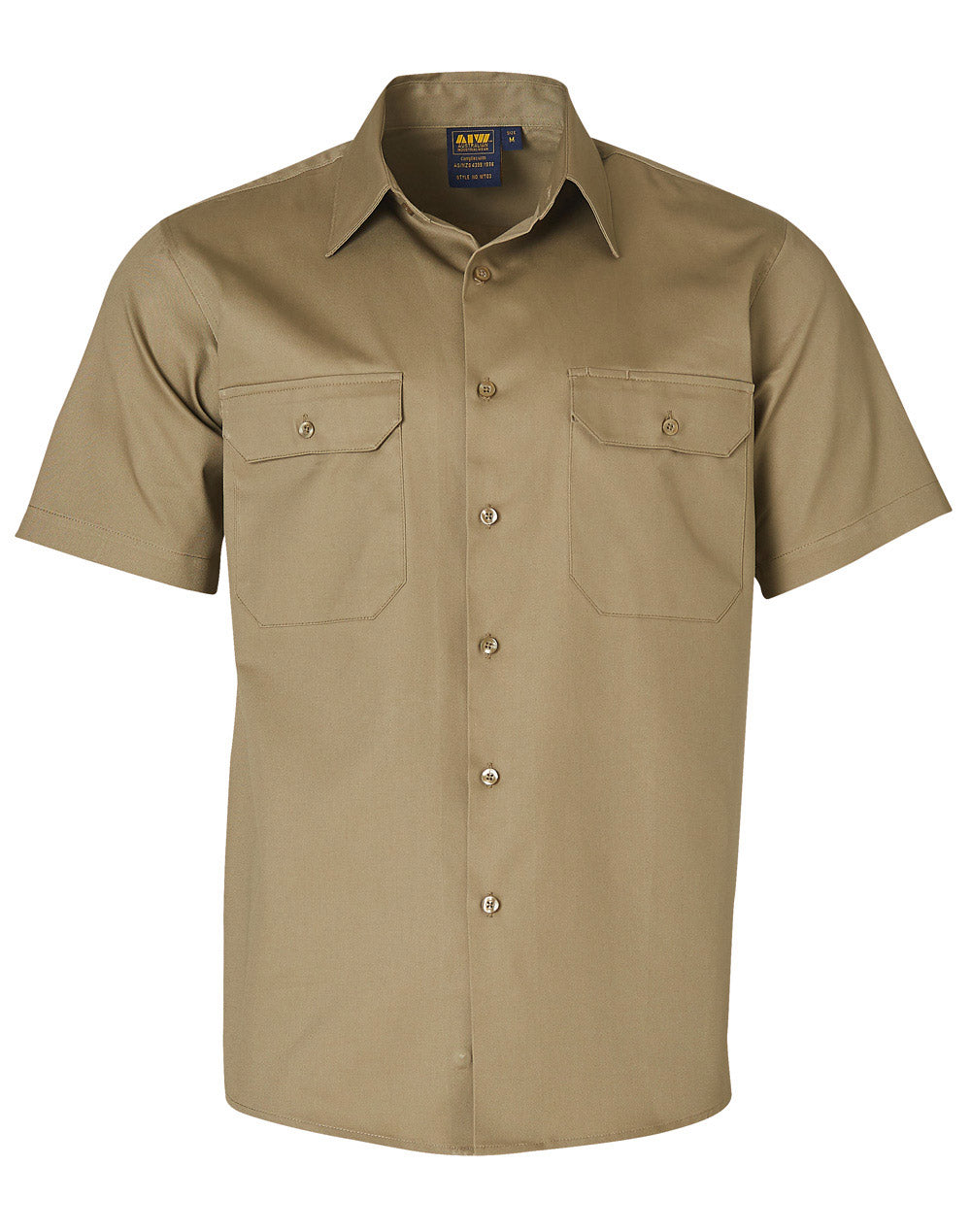 Winning Spirit Cotton Drill Short Sleeve Work Shirt-(WT03)