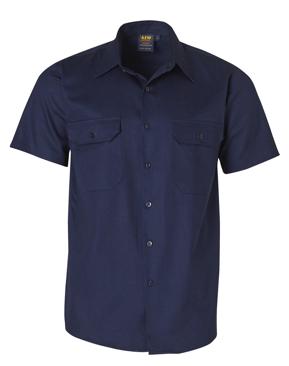 Winning Spirit Cotton Drill Short Sleeve Work Shirt-(WT03)
