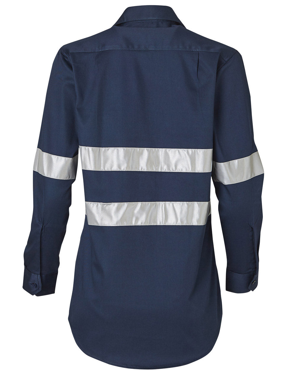 Winning Spirit Womens Cotton Drill Work Shirt With 3m Tapes-(WT08HV)