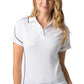 Be Seen-Be Seen Ladies Polo Shirt With Contrast Piping-White-Navy / 8-Uniform Wholesalers - 12