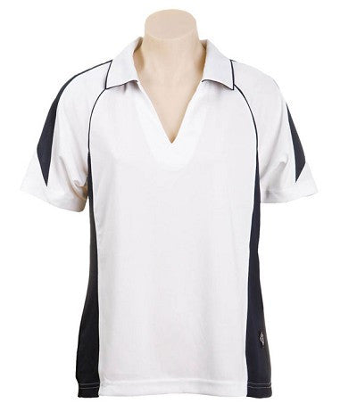 Australian Spirit-Aus Spirt Olympikool Ladies Polo 3rd ( 5 Colour )-White / Navy / 8-Uniform Wholesalers - 5