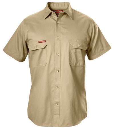 Hard Yakka-Hard Yakka Cotton Drill Shirt Short Sleeve-Khaki / XS-Uniform Wholesalers - 4