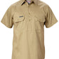 Hard Yakka-Hard Yakka Cotton Drill Shirt Closed Front Short Sleeve-Khaki / S-Uniform Wholesalers - 2