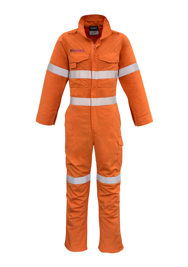 Syzmik-Syzmik Mens Hooped Taped Overall-77 / ORANGE-Uniform Wholesalers - 1