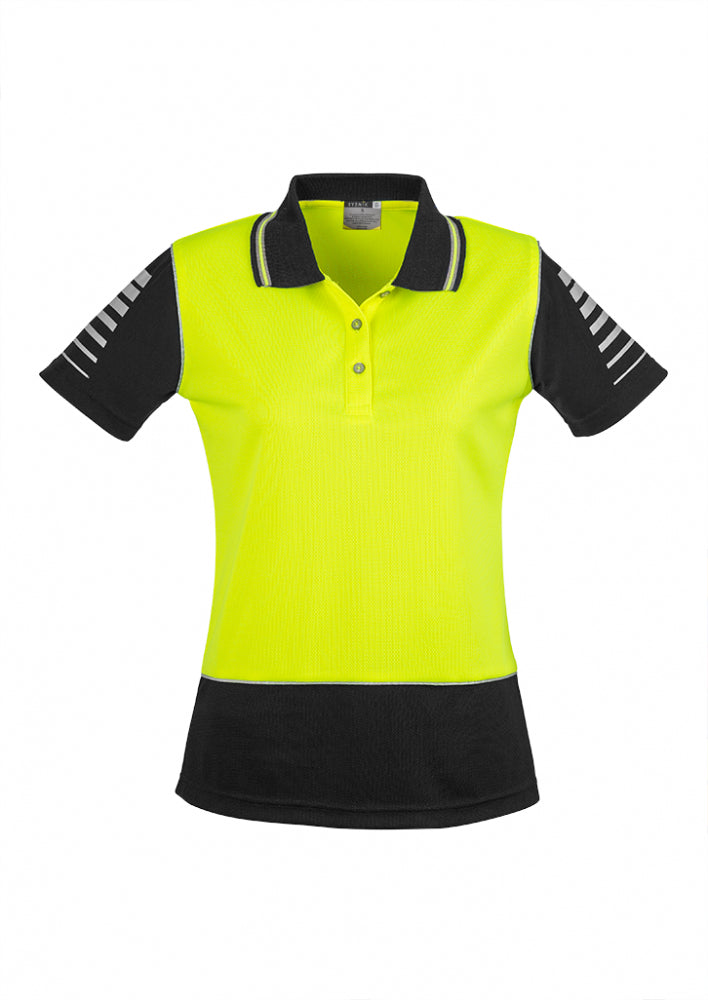 Syzmik Womens Hi Vis Zone Short Sleeve Polo (ZHL236)