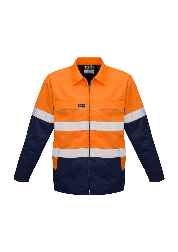 Syzmik ZJ590 Mens Hi Vis Cotton Drill Jacket