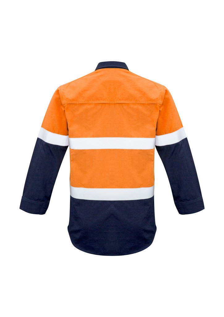 Syzmik Mens FR Closed Front Hooped Taped Spliced Shirt (ZW133)