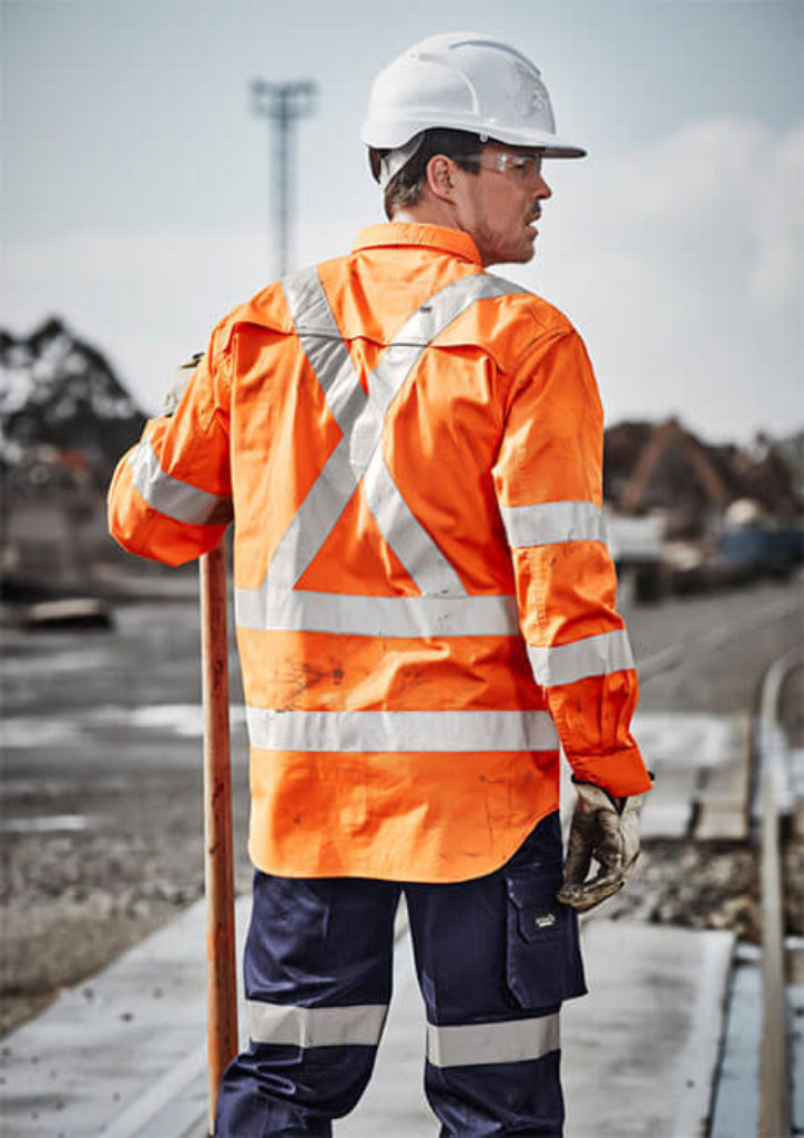 Syzmik ZW690 Mens Hi Vis X Back Taped Shirt (ZW690)