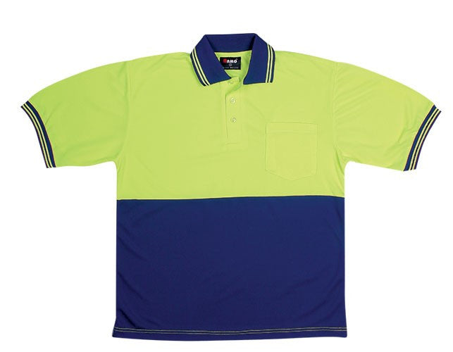 Ramo-Ramo Hi Vis Polo-Yellow/Navy / S-Uniform Wholesalers - 4