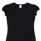 Ramo-Ramo Girls Short Puff Sleeve Tee-Black / 0-Uniform Wholesalers - 3