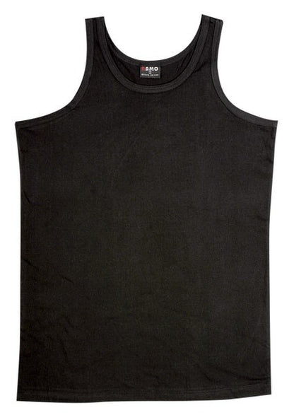 Ramo-Ramo Mens singlet-Black / S-Uniform Wholesalers - 2