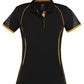 Biz Collection-Biz Collection Ladies Razor Polo-Black/Gold / 8-Uniform Wholesalers - 7