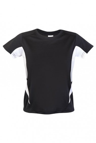 Ramo-Kids Accelerator Cool-Dry T-shirt(new)-Black/White / 4-Uniform Wholesalers - 3