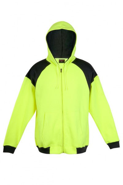 Ramo-Ramo Mens' Contrast Fleece Zip Hoodie-Yellow/Navy / S-Uniform Wholesalers - 3