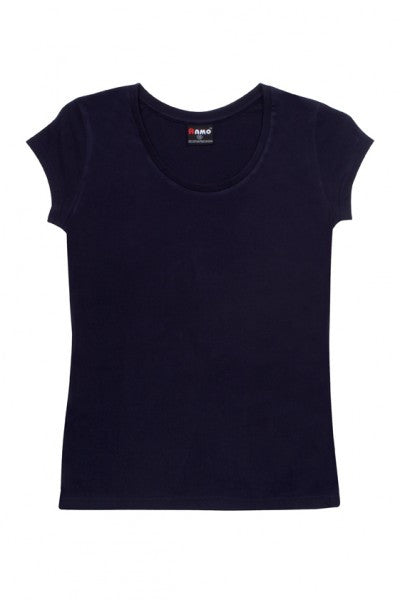 Ramo-Ramo Ladies Jersey Scoop Neck Tee-Navy / 8-Uniform Wholesalers - 6